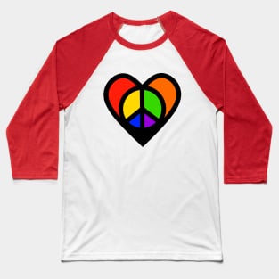 LOVE And Peace Activist Pride Design Baseball T-Shirt